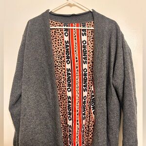 Sandro Reversible Wool Cardigan